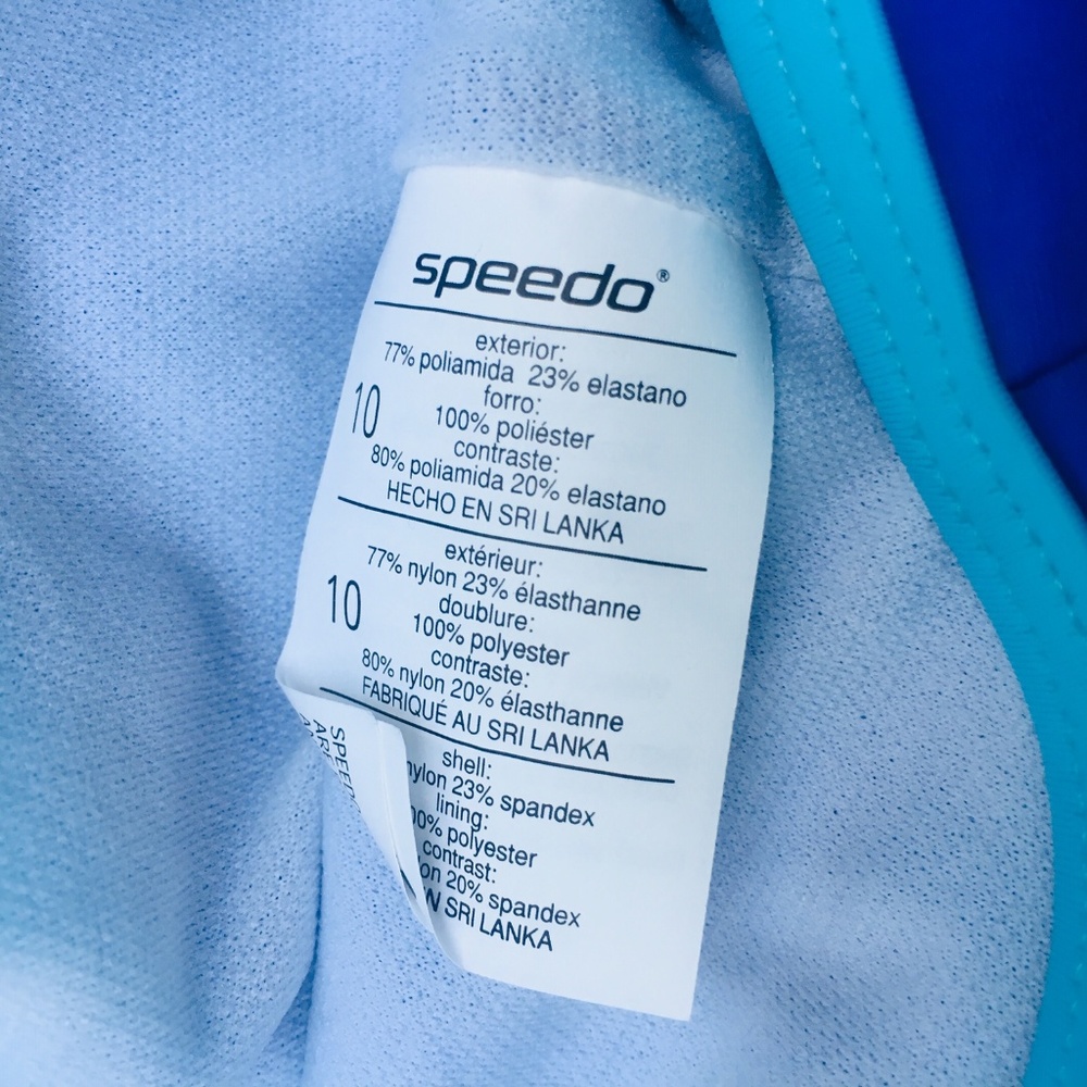 SPEEDO One Piece Colorblock Swimsuit Blue NWT NEW - Picture 4 of 6